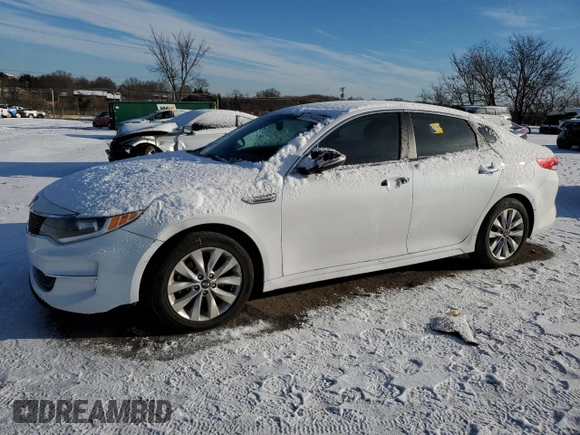 2018 Kia Optima LX with VIN 5XXGT4L37JG262164, listed as a Copart auction lot 87644405 with 221,702 mi miles and Salvage Title. Bid and sale history available at carsss.com. Image 1.