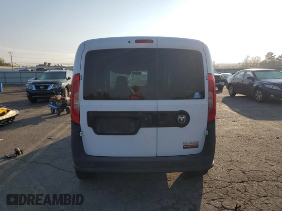 2015 Ram ProMaster City Cargo Tradesman with VIN ZFBERFAT8F6A24839, listed as a Copart auction lot 72232384 with 118,227 mi miles and Salvage Title. Bid and sale history available at DreamBid. Image 6.