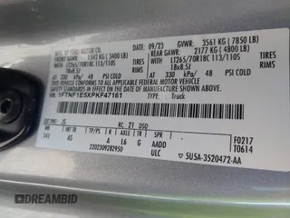 2023 Ford F-150 XL with VIN 1FTNF1E5XPKF47161, listed as a IAAI auction lot 42171620 with 14,623 mi miles and . Bid and sale history available at DreamBid. Image 9.