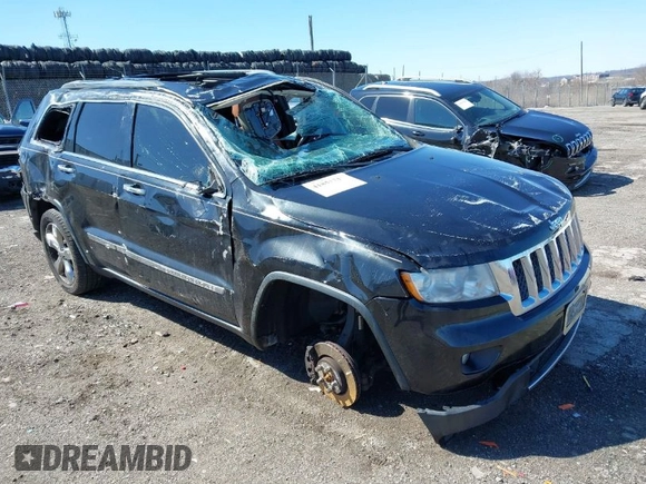 2013 Jeep Grand Cherokee Overland with VIN 1C4RJFCT2DC536899, listed as a IAAI auction lot 41853217 with 1 mi miles. Bid and sale history available at carsss.com. Image 1.