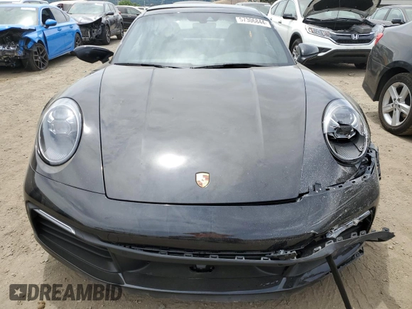 2024 Porsche 911 Carrera S with VIN WP0AB2A92RS218949, listed as a Copart auction lot 57306844 with 1,296 mi miles and Salvage Title. Bid and sale history available at carsss.com. Image 5.