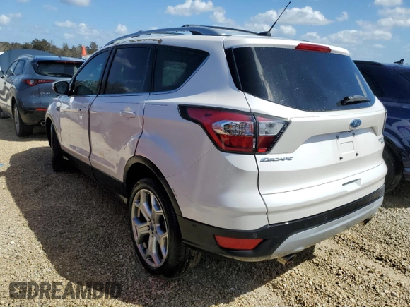 2017 Ford Escape Titanium with VIN 1FMCU0JD1HUA20454, listed as a Copart auction lot 74551324 with 0 mi miles and Non Repairable. Bid and sale history available at carsss.com. Image 2.