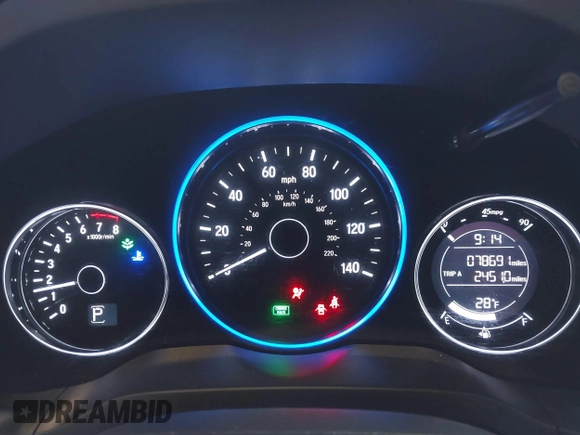 2018 Honda HR-V EX-L Navi with VIN 3CZRU6H70JM721301, listed as a IAAI auction lot 41212471 with 78,691 mi miles. Bid and sale history available at carsss.com. Image 7.