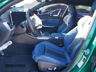 2024 BMW M3 Competition with VIN WBS33AY01RFR98757, listed as a Copart auction lot 82797824 with Not provided miles and Salvage title. Bid and sale history available at DreamBid. Image 7.