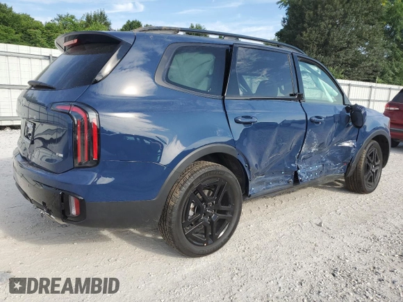 2024 Kia Telluride EX X-Line z VIN 5XYP3DGC2RG527526, wystawiony jako Copart lot #59525374 z przebiegiem 397 mil mil oraz Szkoda całkowita • Salvage title. Historia ofert i sprzedaży dostępna na DreamBid. Obrazek 3.