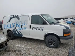 2015 GMC Savana Cargo Van with VIN 1GTW7FCF8F1904609, listed as a Copart auction lot 45178835 with 181,432 mi miles and Salvage Title. Bid and sale history available at carsss.com. Image 4.