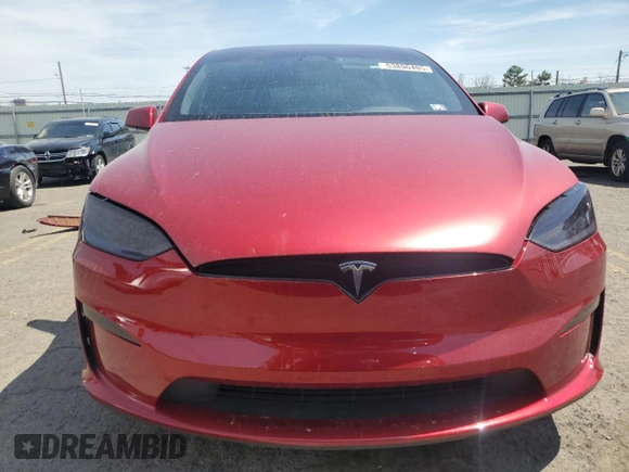 2023 Tesla Model X Plaid with VIN 7SAXCBE66PF427020, listed as a Copart auction lot 53890405 with 30,575 mi miles and Salvage Title. Bid and sale history available at DreamBid. Image 5.