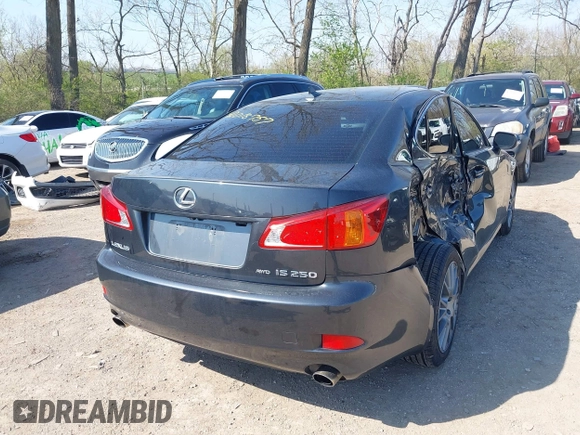 2009 Lexus IS 250 with VIN JTHCK262695031375, listed as a IAAI auction lot 42018757 with 170,000 mi miles and . Bid and sale history available at DreamBid. Image 4.