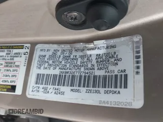 2007 Toyota Corolla CE with VIN 1NXBR32E77Z794521, listed as a IAAI auction lot 42094807 with 171,706 mi miles and . Bid and sale history available at DreamBid. Image 9.