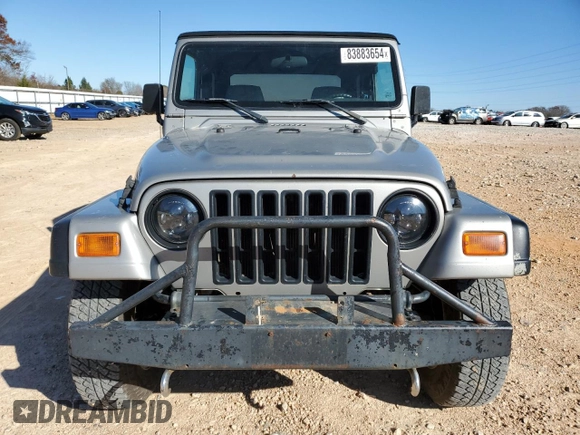 2001 Jeep Wrangler SE with VIN 1J4FA29P11P334902, listed as a Copart auction lot 83883654 with 157,827 mi miles and Salvage Title. Bid and sale history available at carsss.com. Image 5.