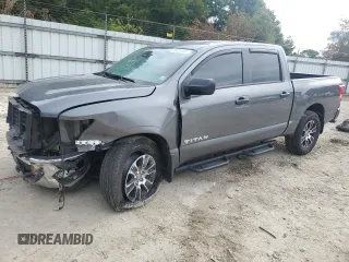 2022 Nissan Titan S with VIN 1N6AA1EC9NN106299, listed as a Copart auction lot 58061355 with 49,910 mi miles and Salvage title. Bid and sale history available at DreamBid. Image 1.