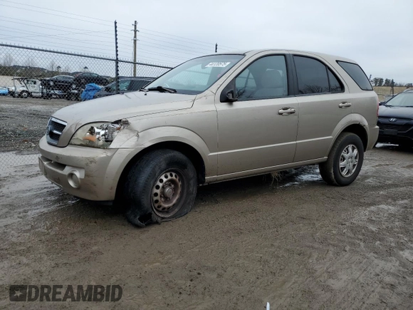 2005 Kia Sorento LX with VIN KNDJD733655476979, listed as a Copart auction lot 44120575 with 115,990 mi miles and Salvage Title. Bid and sale history available at carsss.com. Image 1.