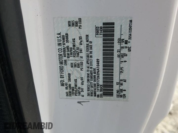 2002 Ford F-150 XL with VIN 1FTRF17262NA10489, listed as a Copart auction lot 50413885 with 203,093 mi miles and Salvage Title. Bid and sale history available at carsss.com. Image 12.