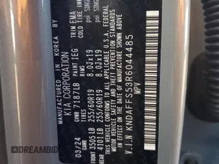 2024 Kia EV9 Wind z VIN KNDAFFS53R6044485, wystawiony jako Copart lot #42955125 z przebiegiem 8 884 mil mil oraz Szkoda całkowita • Salvage title. Historia ofert i sprzedaży dostępna na DreamBid. Obrazek 15.
