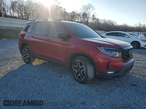 2023 Honda Passport Elite with VIN 5FNYF8H02PB014854, listed as a Copart auction lot 88744605 with 18,217 mi miles and Salvage Title. Bid and sale history available at carsss.com. Image 4.