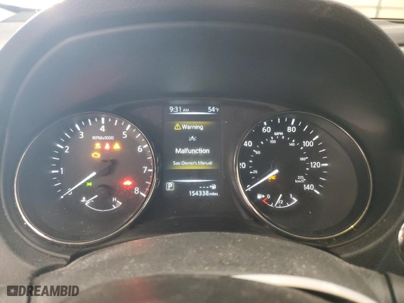 2017 Nissan Rogue SV with VIN 5N1AT2MV0HC897078, listed as a Copart auction lot 51037205 with 154,338 mi miles and Salvage Title. Bid and sale history available at carsss.com. Image 9.