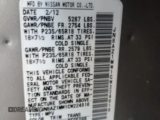 2012 Nissan Murano S with VIN JN8AZ1MW1CW224818, listed as a Copart auction lot 41588915 with 147,724 mi miles and Clean Title. Bid and sale history available at carsss.com. Image 13.