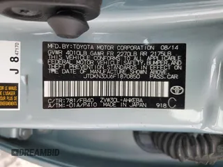 2015 Toyota Prius Four z VIN JTDKN3DU6F1870850, wystawiony jako Copart lot #59123565 z przebiegiem 215 537 mil mil oraz Szkoda całkowita • Salvage title. Historia ofert i sprzedaży dostępna na DreamBid. Obrazek 12.
