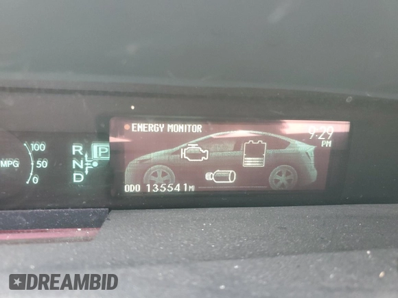 2012 Toyota Prius One with VIN JTDKN3DU9C1553057, listed as a Copart auction lot 51315835 with 135,541 mi miles and Salvage Title. Bid and sale history available at DreamBid. Image 9.