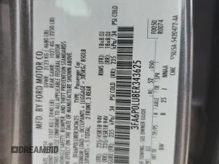 2014 Ford Fusion SE Hybrid with VIN 3FA6P0LU8ER343625, listed as a Copart auction lot 54844285 with 181,631 mi miles and Salvage Title. Bid and sale history available at DreamBid. Image 12.