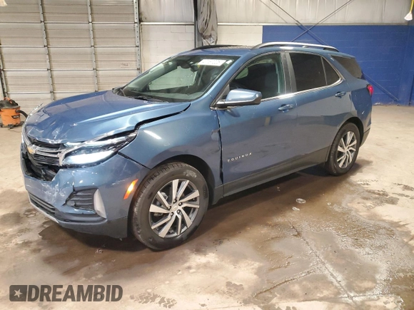 2024 Chevrolet Equinox LT with VIN 3GNAXUEG1RL177483, listed as a Copart auction lot 47187225 with 22,107 mi miles and Salvage Title. Bid and sale history available at DreamBid. Image 1.