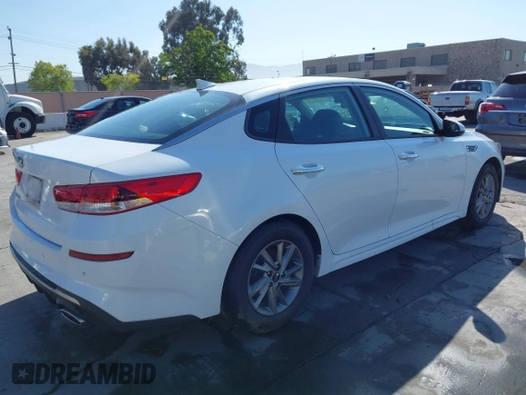 2019 Kia Optima LX with VIN 5XXGT4L33KG324175, listed as a IAAI auction lot 42139795 with 105,273 mi miles. Bid and sale history available at carsss.com. Image 4.