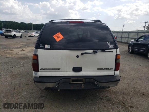 2002 Chevrolet Suburban LT with VIN 1GNEC16Z32J112076, listed as a Copart auction lot 63462715 with Not provided miles and Salvage title. Bid and sale history available at DreamBid. Image 6.