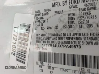 2007 Ford Ranger XL with VIN 1FTYR14U37PA49870, listed as a IAAI auction lot 42824697 with 230,509 mi miles and . Bid and sale history available at DreamBid. Image 9.