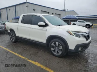 2019 Honda Ridgeline RTL-T with VIN 5FPYK2F61KB001996, listed as a Copart auction lot 45327165 with 57,018 mi miles and Salvage title. Bid and sale history available at DreamBid. Image 4.
