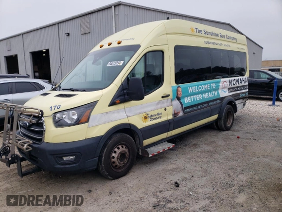 2020 Ford Transit with VIN 1FDVU4X87LKA26743, listed as a Copart auction lot 86525094 with 212,263 mi miles and Salvage Title. Bid and sale history available at DreamBid. Image 1.