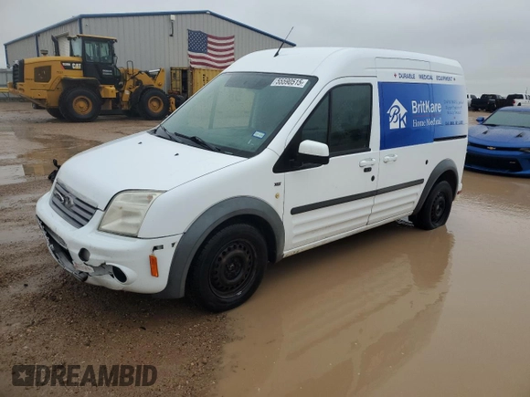 2012 Ford Transit Connect XLT with VIN NM0KS9BN6CT087323, listed as a Copart auction lot 55590515 with 156,465 mi miles and Salvage title. Bid and sale history available at DreamBid. Image 1.