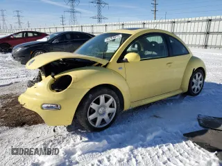 2002 Volkswagen Beetle GLX with VIN 3VWDD21C32M405650, listed as a Copart auction lot 45764015 with 93,014 mi miles and Salvage Title. Bid and sale history available at DreamBid. Image 1.