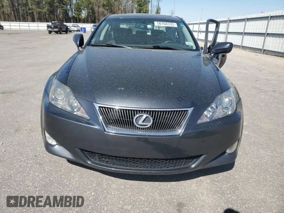 2006 Lexus IS 250 with VIN JTHCK262365003626, listed as a Copart auction lot 50768335 with 252,699 mi miles and Salvage Title. Bid and sale history available at DreamBid. Image 5.