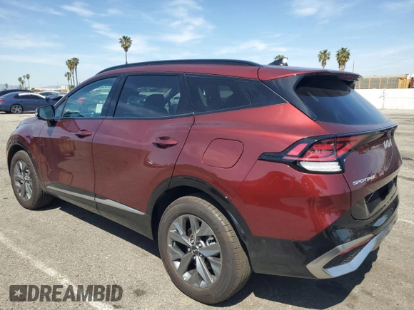 2025 Kia Sportage SX-Prestige with VIN KNDPXCDG3S7201016, listed as a Copart auction lot 49874455 with 1,377 mi miles and Salvage title. Bid and sale history available at DreamBid. Image 2.