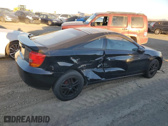 2000 Toyota Celica GT with VIN JTDDR32TXY0022339, listed as a Copart auction lot 79016024 with 161,429 mi miles and Salvage Title. Bid and sale history available at carsss.com. Image 3.
