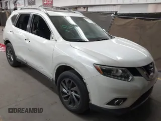 2016 Nissan Rogue SL with VIN 5N1AT2MT0GC834706, listed as a IAAI auction lot 42034155 with 157,158 mi miles. Bid and sale history available at carsss.com. Image 1.