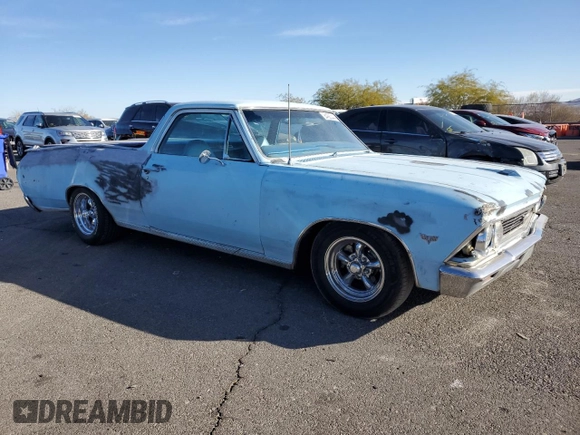 1966 Chevrolet El Camino z VIN 136806Z119763, wystawiony jako Copart lot #84920444 z przebiegiem 249 999 mil mil oraz Szkoda całkowita • Salvage title. Historia ofert i sprzedaży dostępna na DreamBid. Obrazek 4.