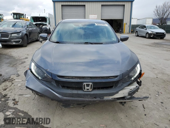 2020 Honda Civic Sedan LX with VIN 19XFC2F68LE215226, listed as a Copart auction lot 50293485 with 57,763 mi miles and Salvage Title. Bid and sale history available at carsss.com. Image 5.