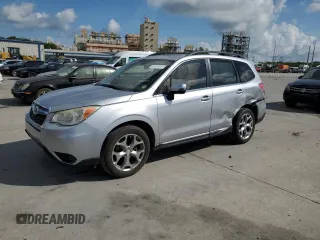 2015 Subaru Forester Touring z VIN JF2SJAWCXFH491377, wystawiony jako Copart lot #58369555 z przebiegiem 128 441 mil mil oraz Szkoda całkowita • Salvage title. Historia ofert i sprzedaży dostępna na DreamBid. Obrazek 1.