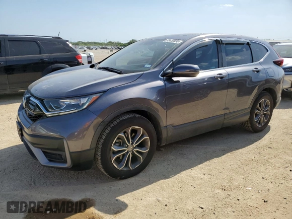 2022 Honda CR-V EX-L z VIN 7FARW1H89NE004129, wystawiony jako Copart lot #52430695 z przebiegiem 57 185 mil mil oraz Czysty tytuł • Clean title. Historia ofert i sprzedaży dostępna na DreamBid. Obrazek 1.