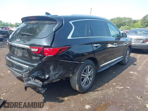 2020 Infiniti QX60 Pure with VIN 5N1DL0MM1LC501807, listed as a IAAI auction lot 42447446 with 37,184 mi miles and . Bid and sale history available at DreamBid. Image 4.