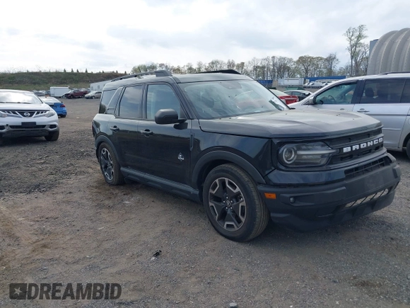 2021 Ford Bronco Sport Outer Banks z VIN 3FMCR9C65MRA88763, wystawiony jako IAAI lot #42113358 z przebiegiem 17 495 mil mil oraz . Historia ofert i sprzedaży dostępna na DreamBid. Obrazek 1.