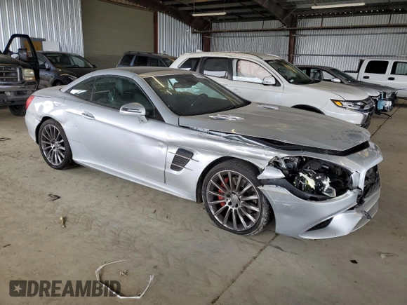 2018 Mercedes-Benz SL 550 with VIN WDDJK7DA5JF054120, listed as a Copart auction lot 61228535 with 50,742 mi miles and Salvage title. Bid and sale history available at DreamBid. Image 4.