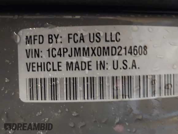 2021 Jeep Cherokee Latitude Lux with VIN 1C4PJMMX0MD214608, listed as a IAAI auction lot 41452997 with 31,441 mi miles and . Bid and sale history available at DreamBid. Image 9.