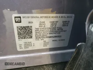 2024 Chevrolet Equinox EV LT with VIN 3GN7DLRR8RS295321, listed as a Copart auction lot 52962445 with Not Provided miles and Salvage Title. Bid and sale history available at DreamBid. Image 15.