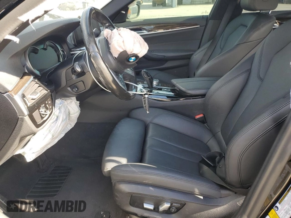 2019 BMW 5 Series 530i with VIN WBAJA5C50KWW30068, listed as a Copart auction lot 46162525 with Not Provided miles and Salvage Title. Bid and sale history available at DreamBid. Image 7.
