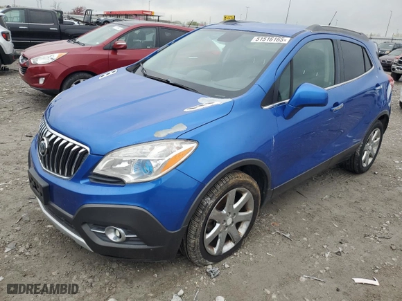 2013 Buick Encore Leather with VIN KL4CJCSB9DB203693, listed as a Copart auction lot 51516165 with 156,865 mi miles and Clean Title. Bid and sale history available at carsss.com. Image 1.