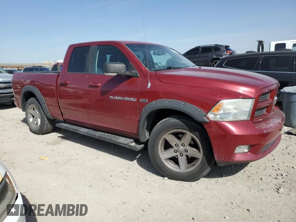 2012 Ram 1500 Sport with VIN 1C6RD7HT3CS273582, listed as a Copart auction lot 52639115 with 175,054 mi miles and Salvage title. Bid and sale history available at DreamBid. Image 4.