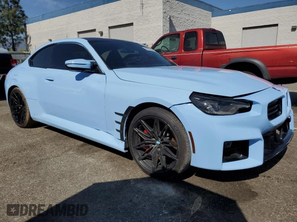 2023 BMW M2 z VIN 3MF13DM08P8D61938, wystawiony jako Copart lot #54219205 z przebiegiem 17 311 mil mil oraz Szkoda całkowita • Salvage title. Historia ofert i sprzedaży dostępna na DreamBid. Obrazek 4.