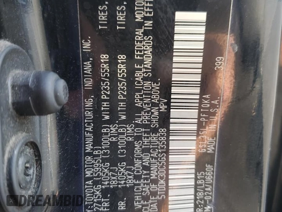 2016 Toyota Sienna Limited z VIN 5TDDK3DC5GS135838, wystawiony jako Copart lot #52680055 z przebiegiem 157 326 mil mil oraz Szkoda całkowita • Salvage title. Historia ofert i sprzedaży dostępna na DreamBid. Obrazek 14.